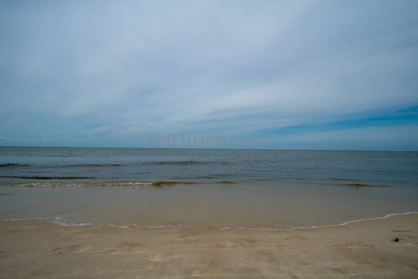 A Beach View on an Overcast Day at the Bay in the Villas, New Jersey