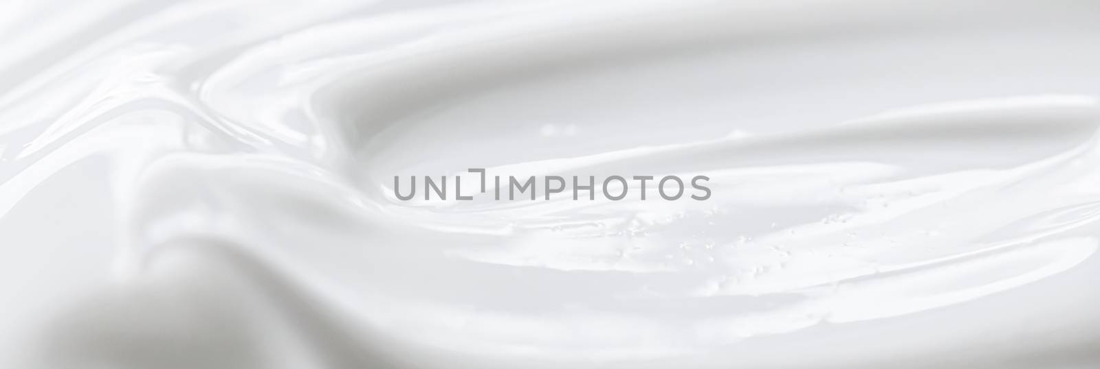 Pure white cream texture as abstract background, food substance or organic cosmetic by Anneleven