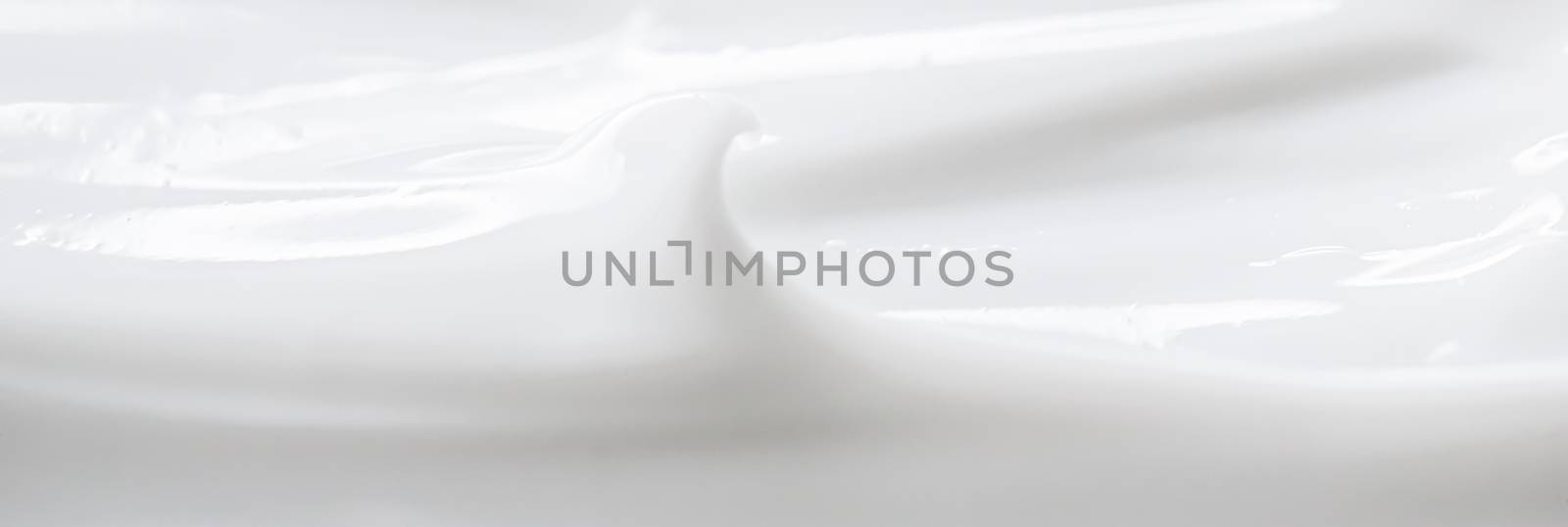 Pure white cream texture as abstract background, food substance or organic cosmetic by Anneleven