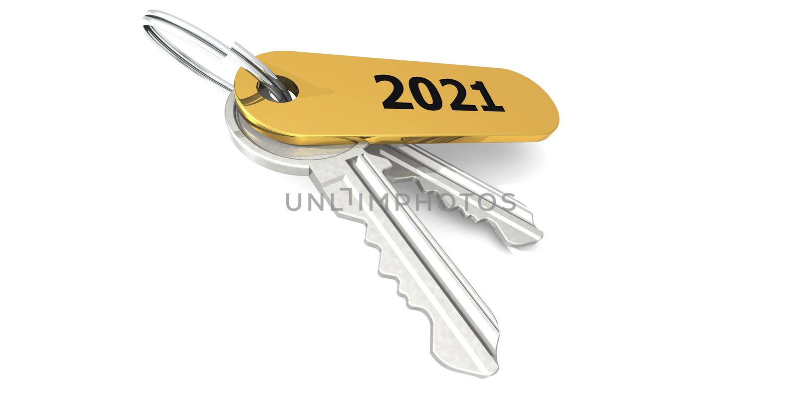 Year 2021 label attached to the keys by tang90246