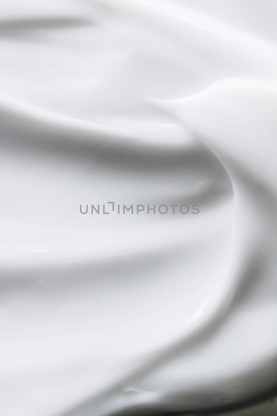 Pure white cream texture as abstract background, food substance or organic cosmetic by Anneleven