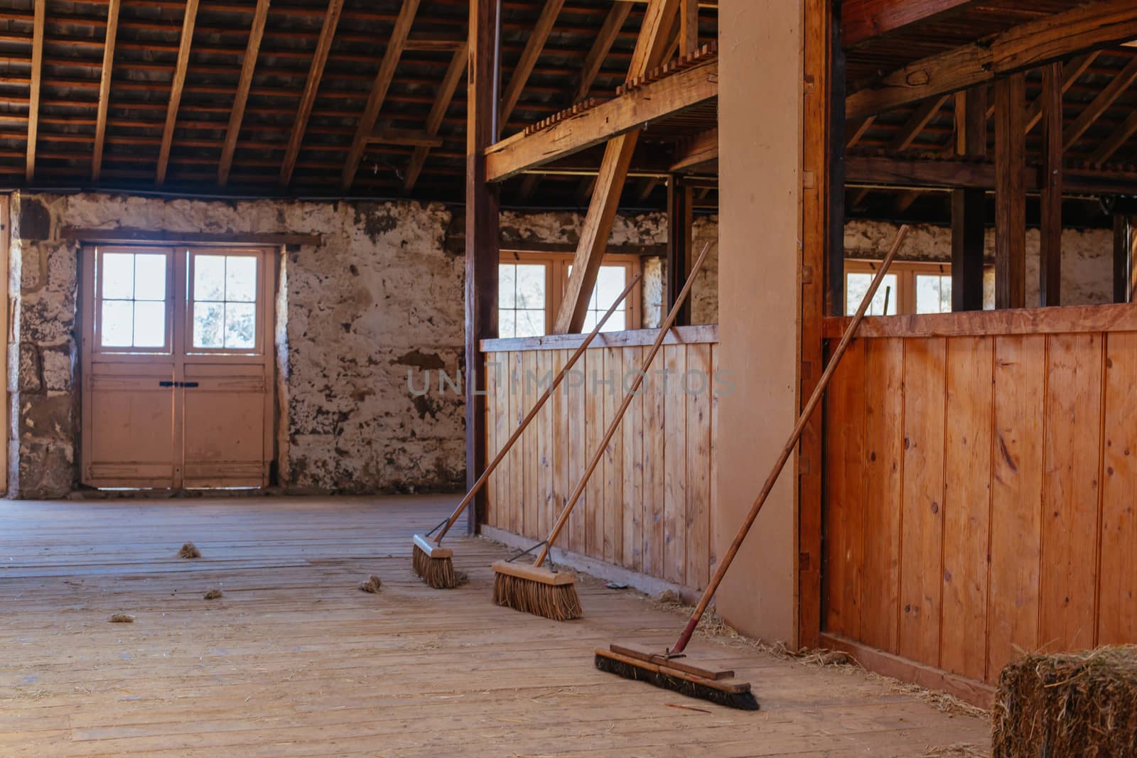 The interior of a wool shed in Melbourne, Victoria, Australia