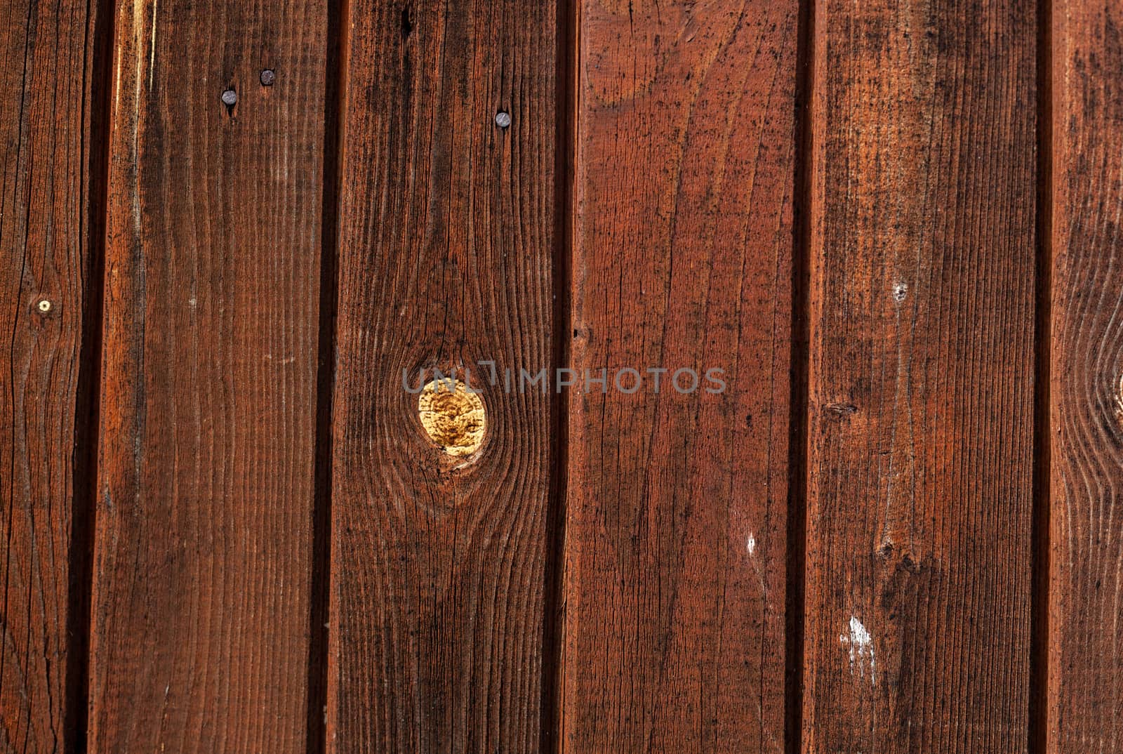 Old brown natural rustic wood background with vertical wooden boards. Space for text.