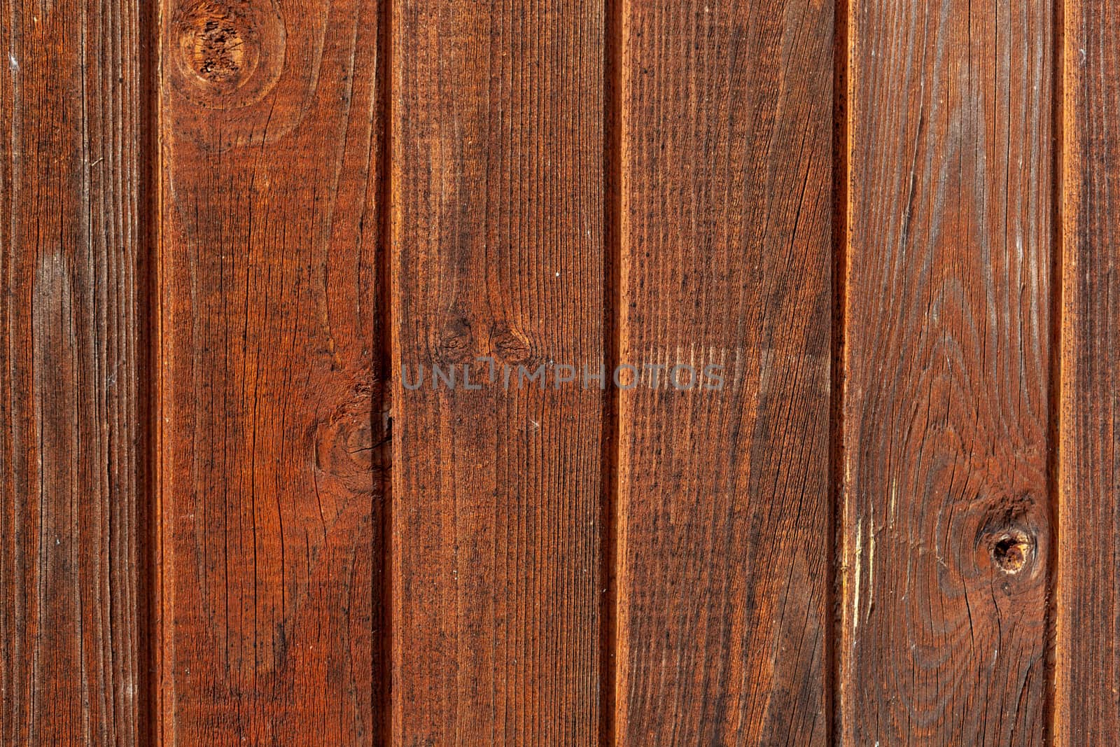 Old brown natural rustic wood background with vertical wooden boards. Space for text.