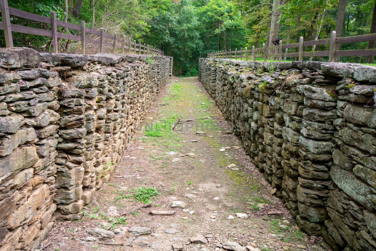 A View From Above the Historic Lock 12 in Holtwood Pennsylvania