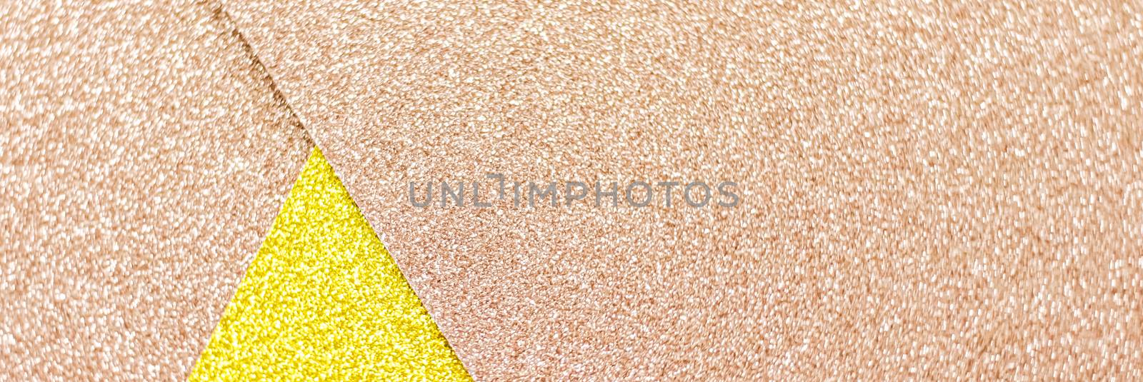 Blush pink and yellow shiny glitter paper background, abstract and holiday backdrops