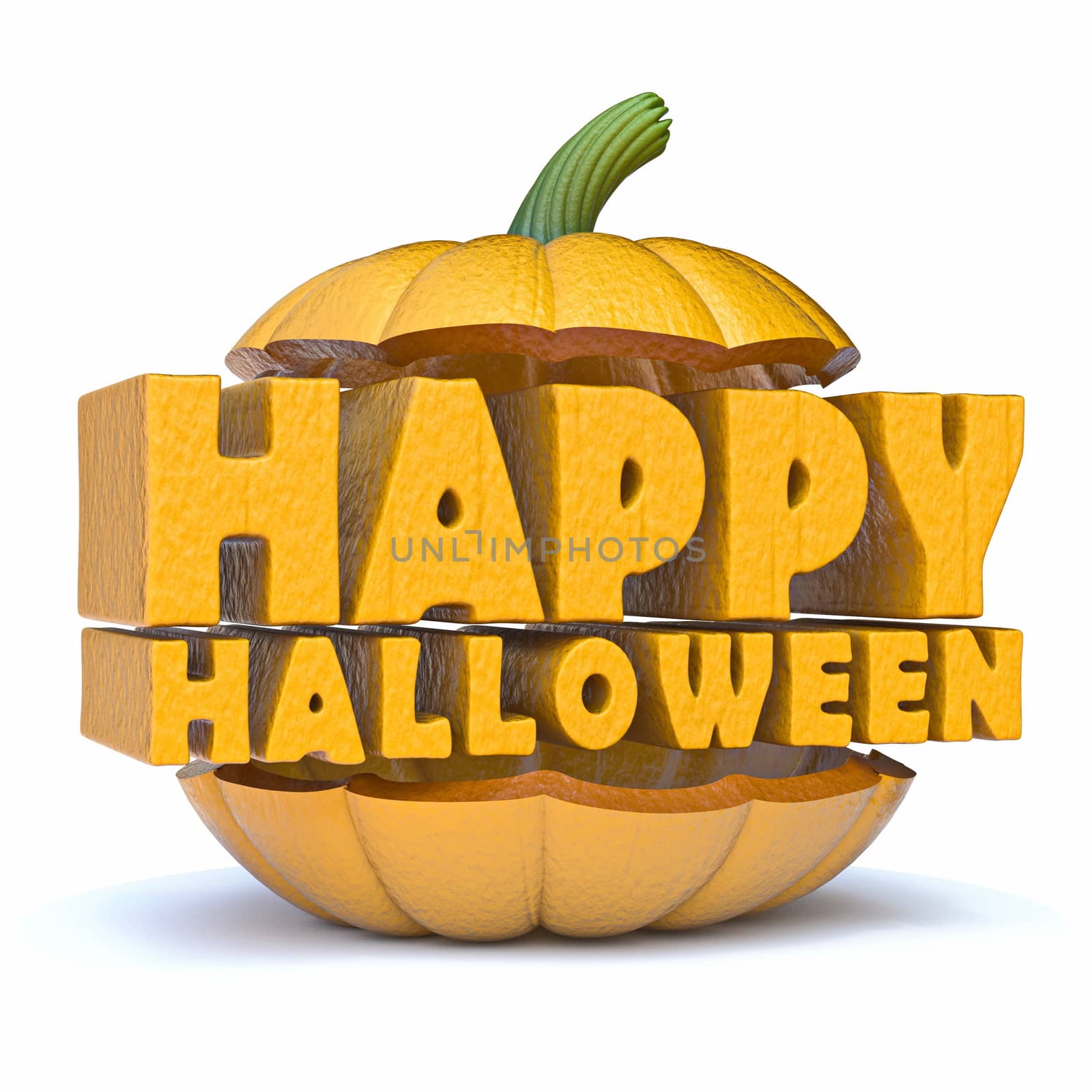 Happy Halloween in pumpkin 3D by djmilic