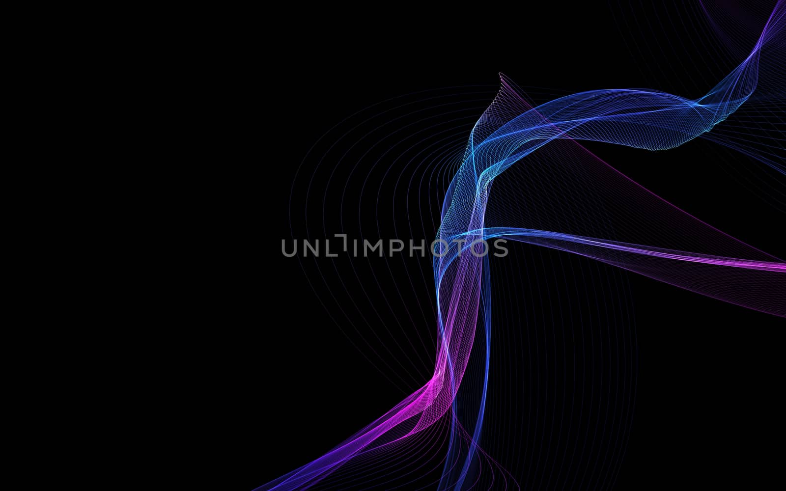 Dark abstract background with a glowing abstract waves by teerawit