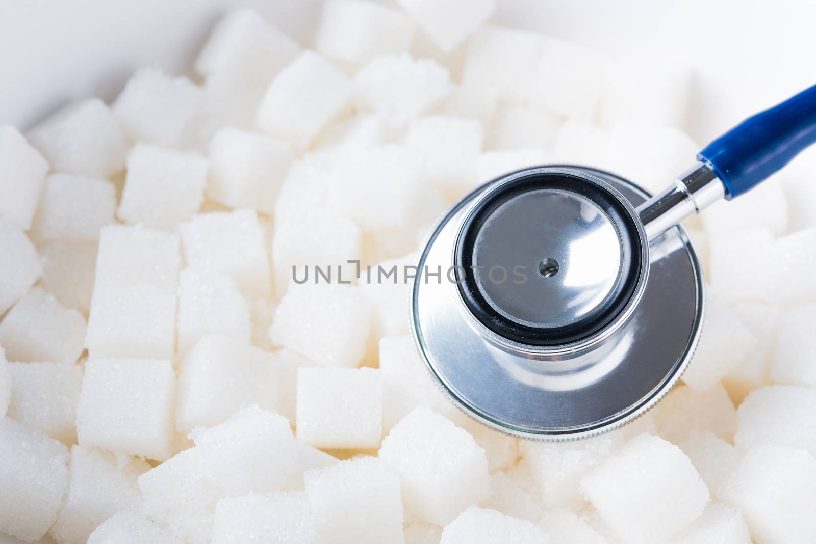 Sugar cube sweet food ingredient texture background and doctor s by Sorapop