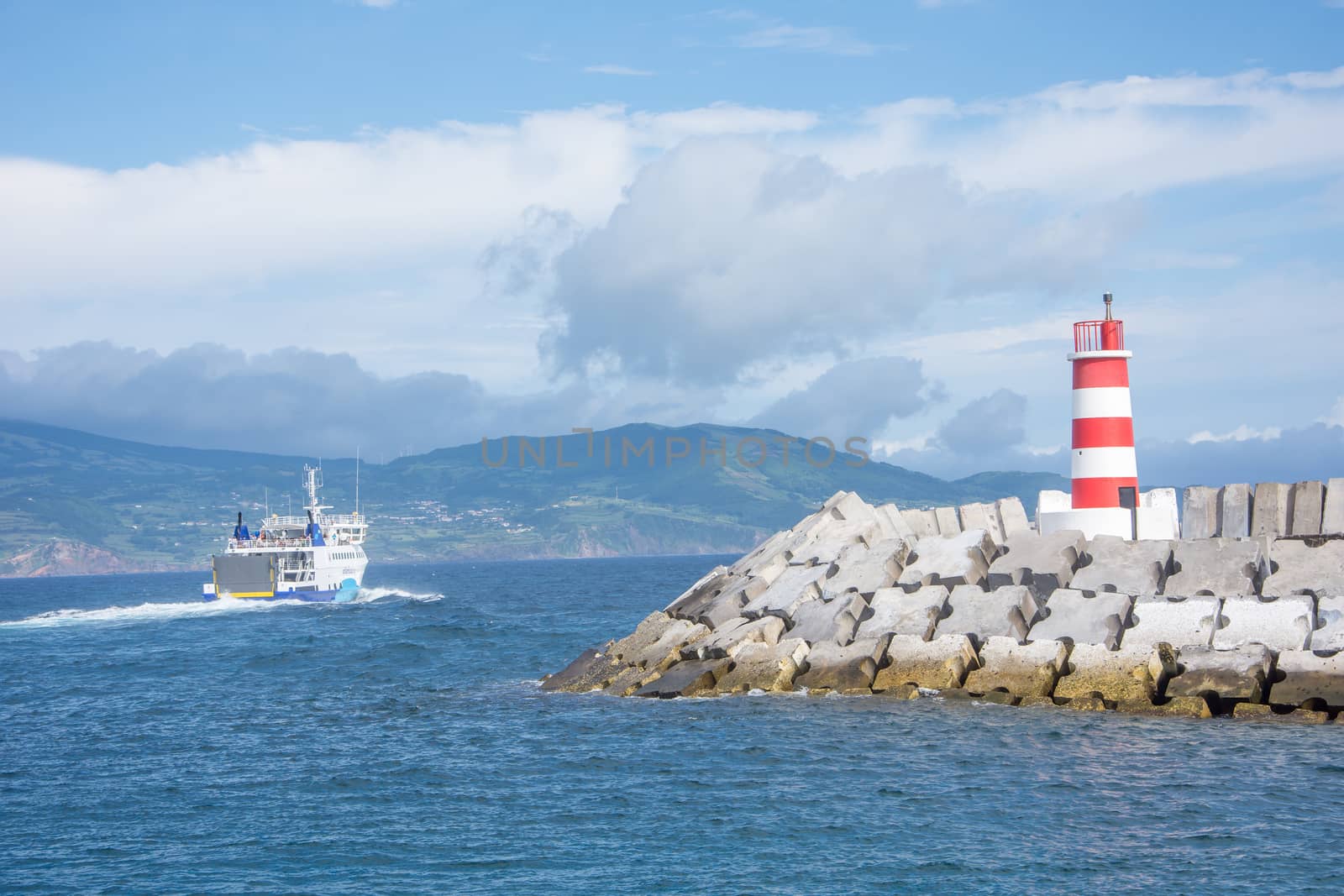 Walk on the Azores archipelago. Discovery of the island of Pico, Azores. Portugal. Madalena