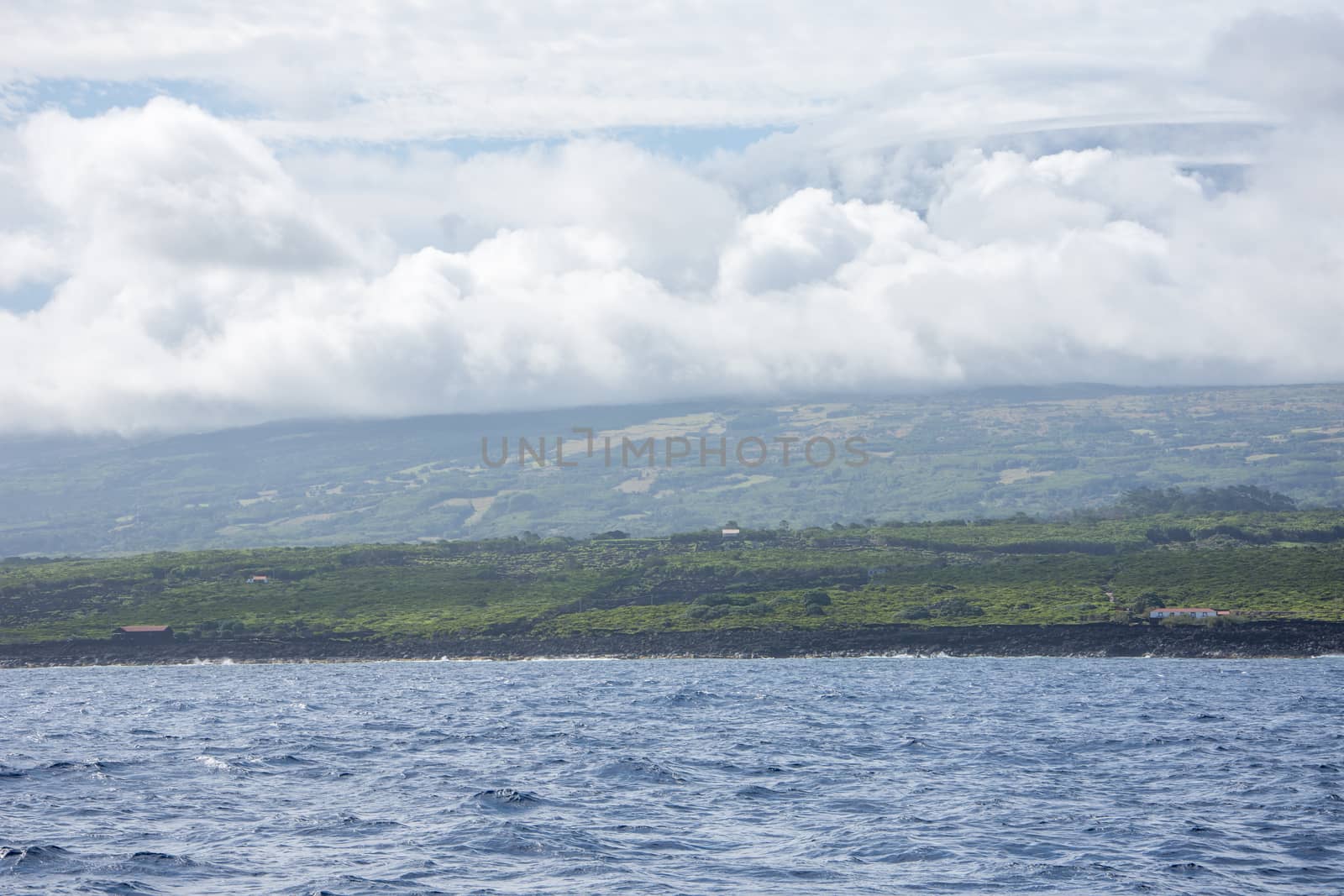 Walk on the Azores archipelago. Discovery of the island of Pico, Azores. Portugal. Madalena