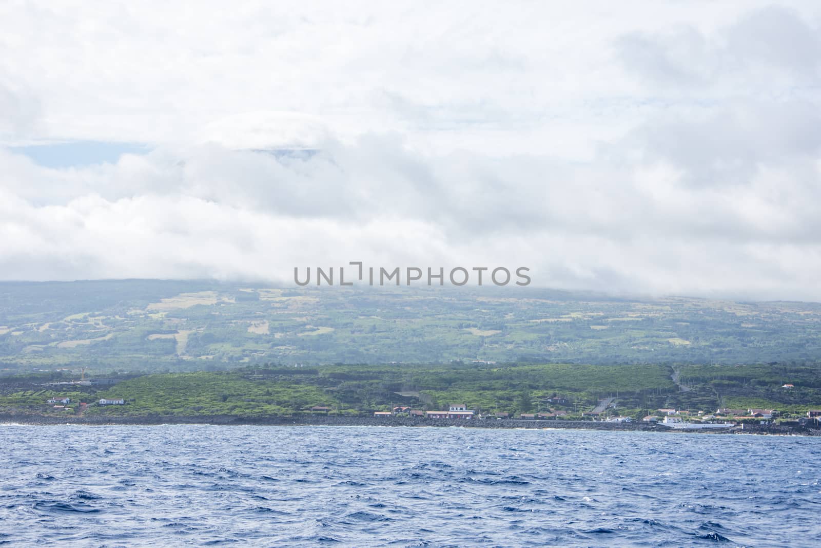 Walk on the Azores archipelago. Discovery of the island of Pico, Azores. Portugal. Madalena