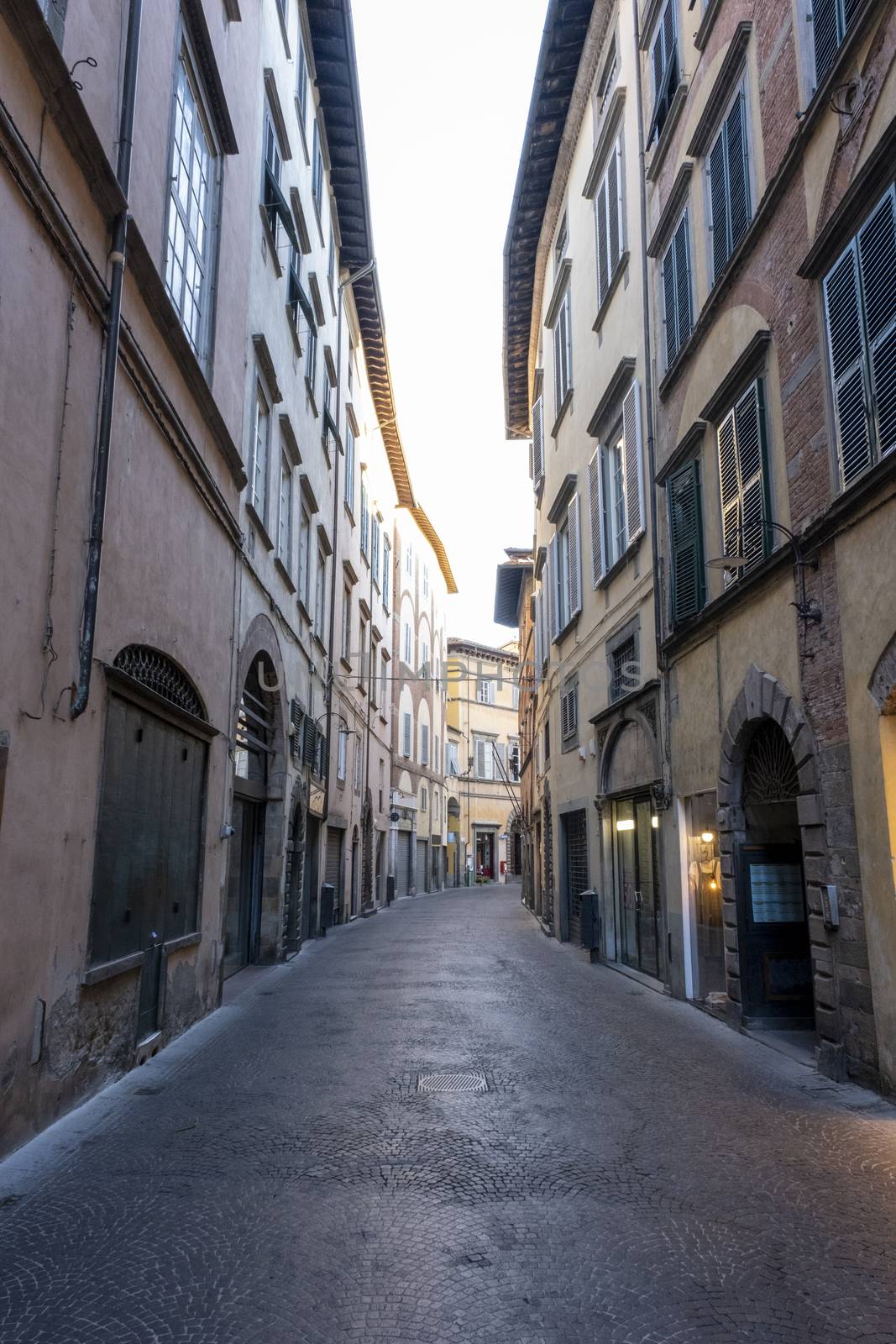 old narrow alley in tuscan village. antique italian lane, Tuscany, Italy