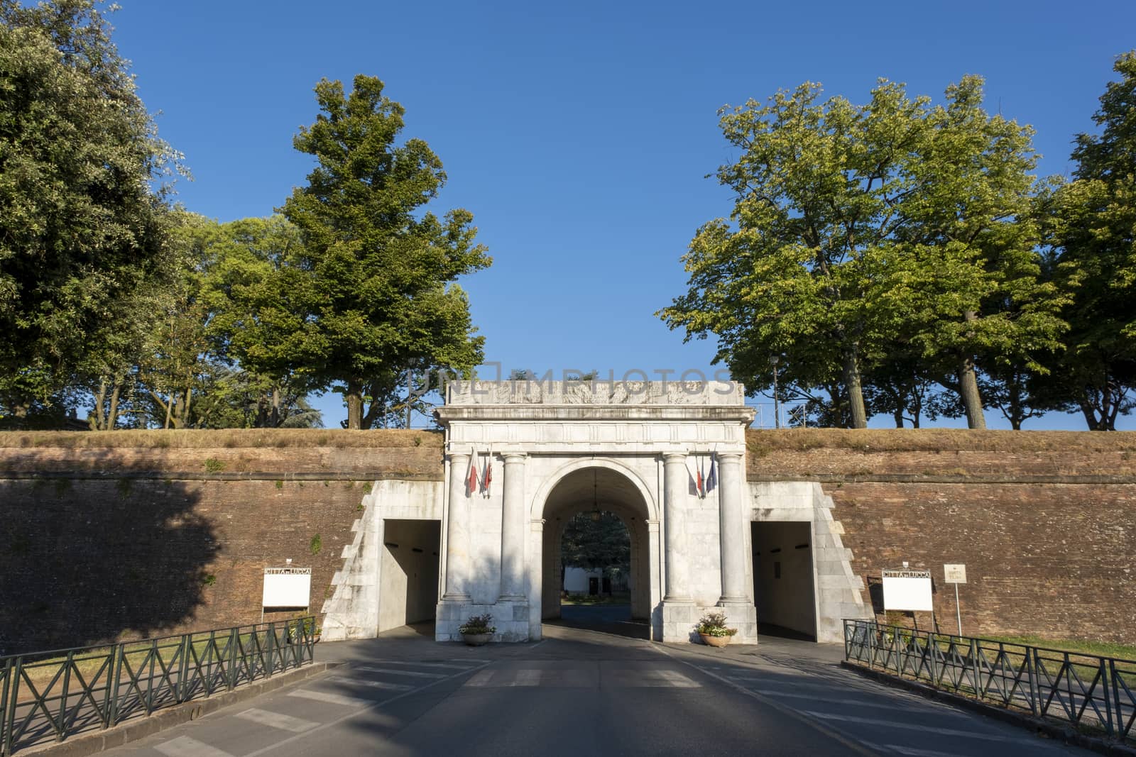 porta elisa in the town of Lucca, Tuscany, Italy