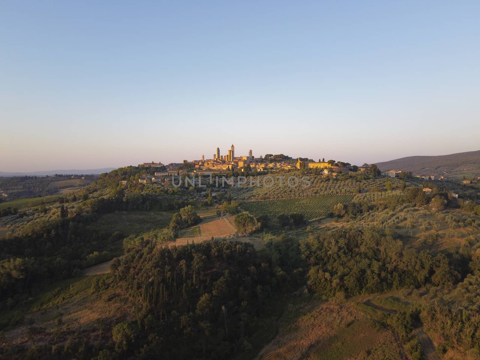 The medieval skyline of San Gimignano. Siena, Tuscany in Italy.