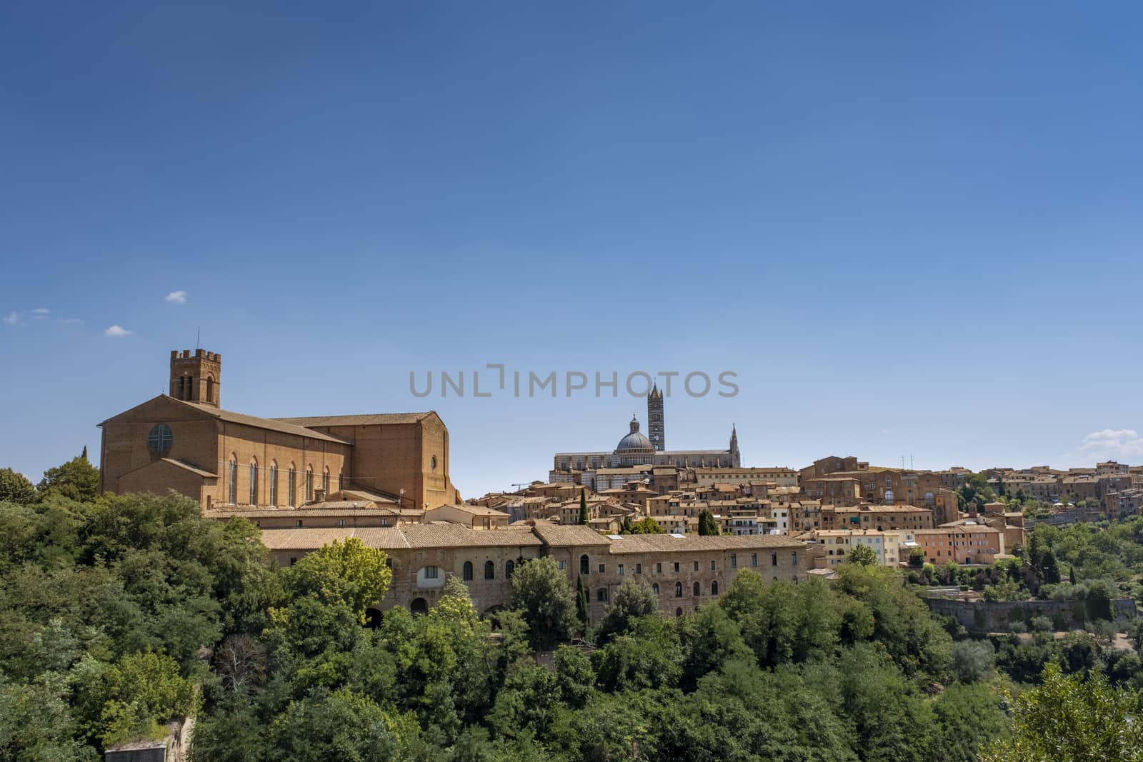 The Basilica of San Domenico from Siena in Italy
