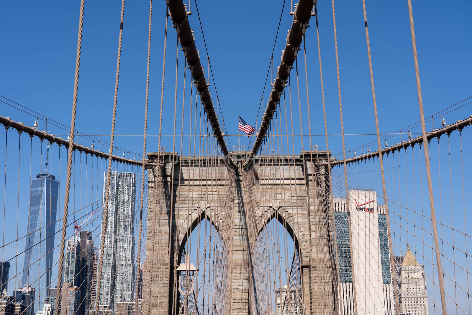 Famous Brooklyn Bridge in New York City by oliverfoerstner