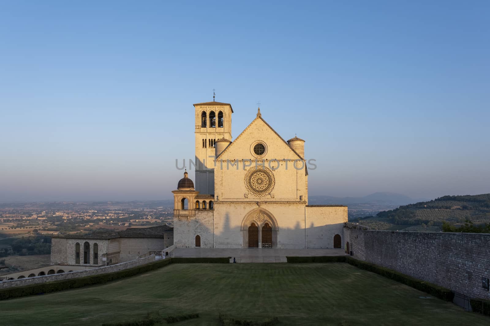 Assisi external of St. Francis basilica, one of the most important Italian religious sites by Tjeerdkruse