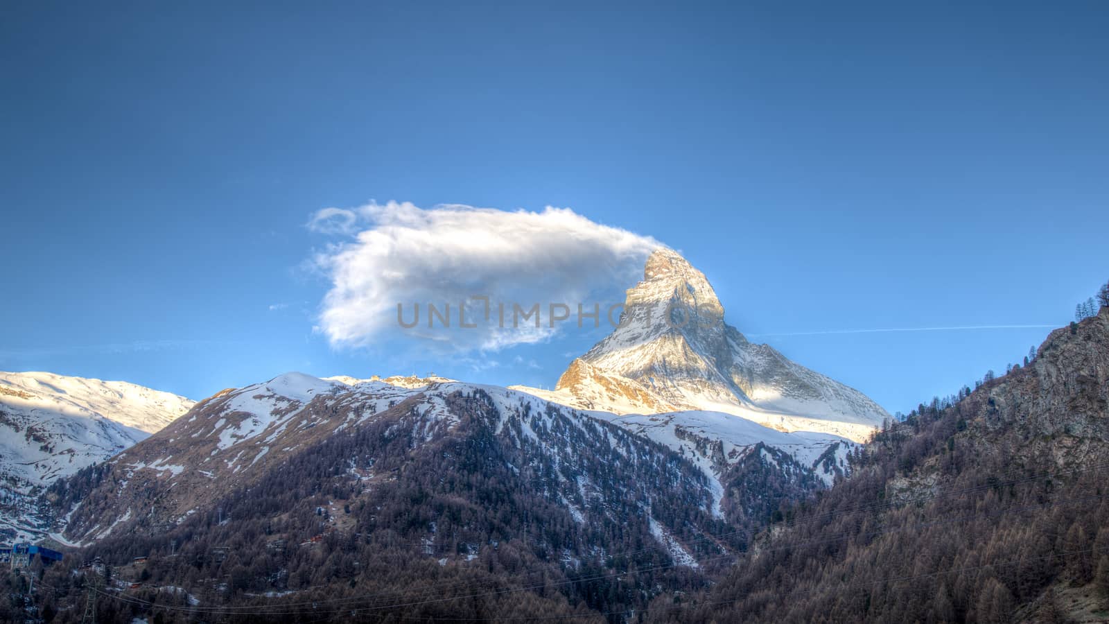 View of the famous mountain Matterhorn close to Zermatt, Switzerland