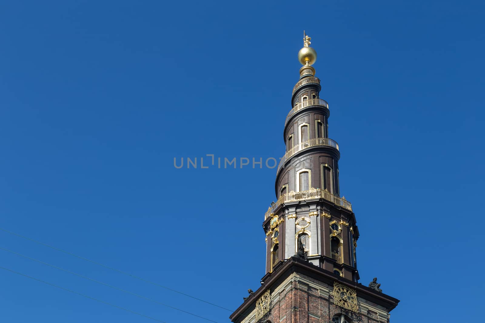 Photograph of Vor Frelsers Kirke, Church of Our Saviour in Copenhagen, Denmark.