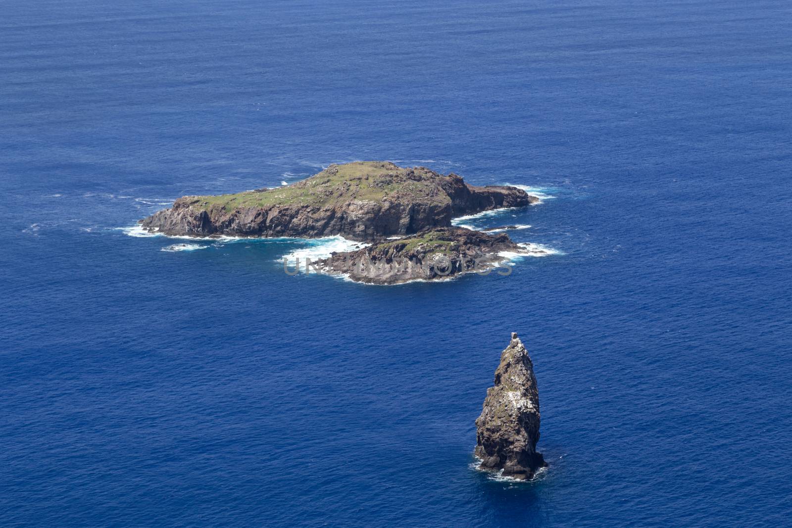 The Birdman Islands in front of Easter Island, Chile