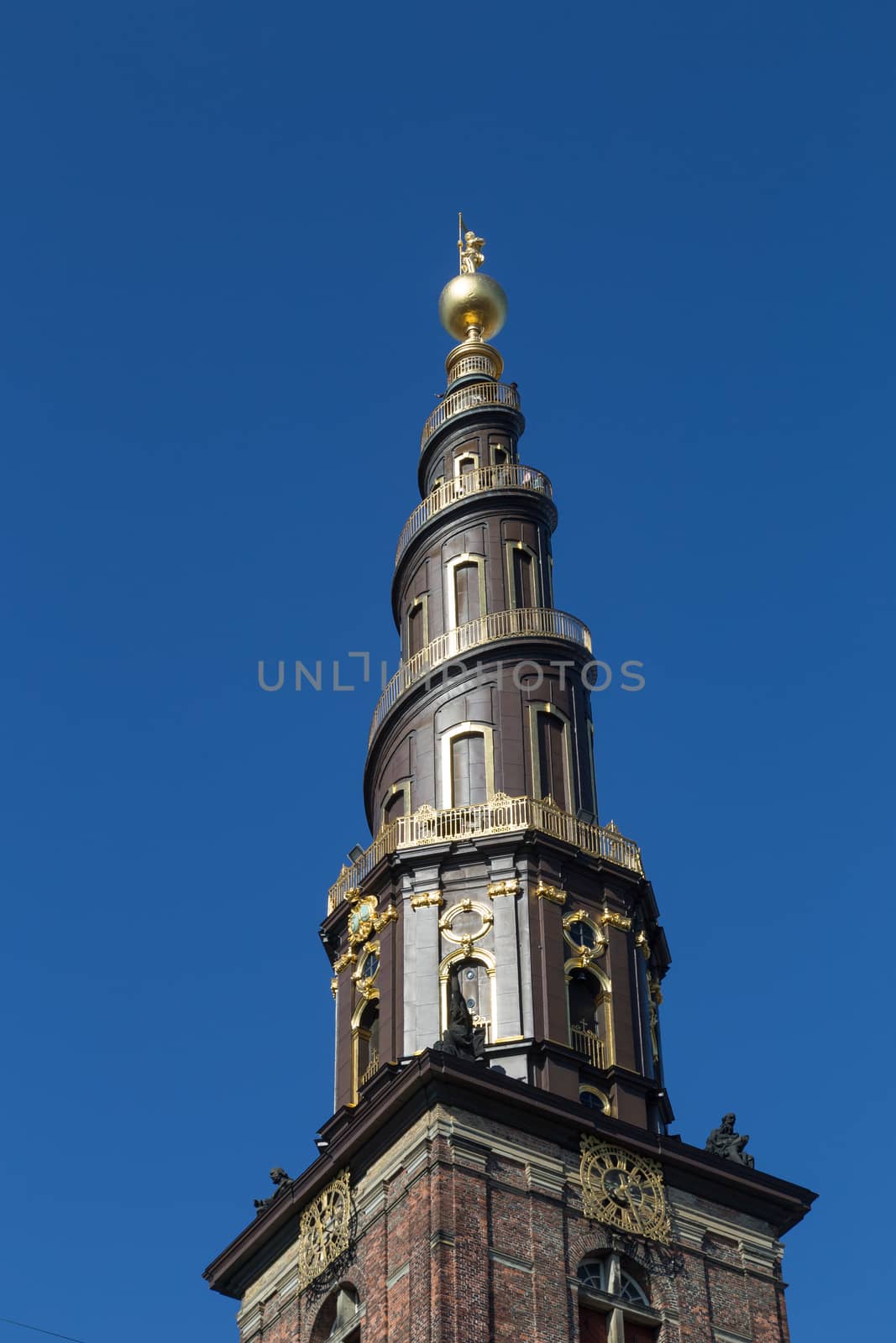 Photograph of Vor Frelsers Kirke, Church of Our Saviour in Copenhagen, Denmark.