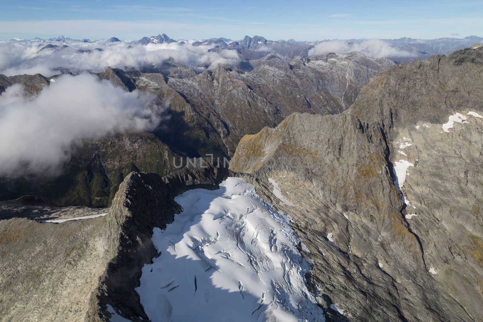 Aerial view Mount Aspiring National Park by oliverfoerstner