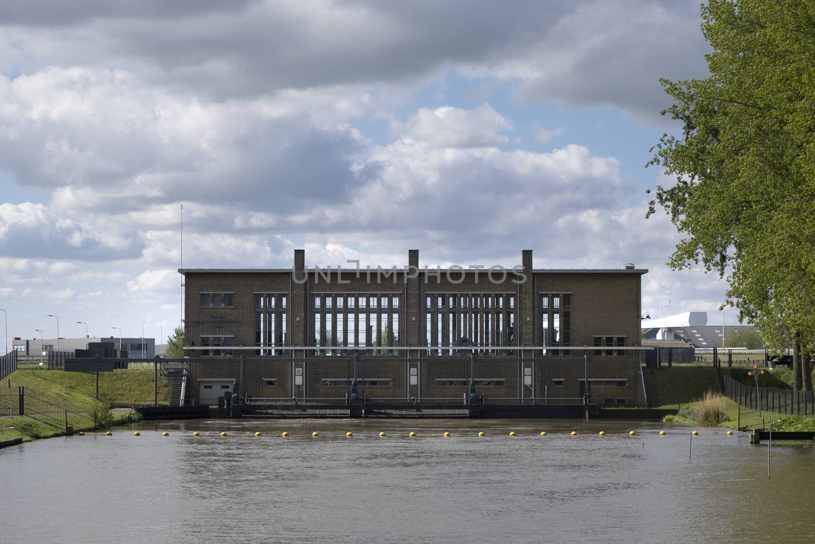 Mr. P.A. Pijnacker Hordijk pumping station, also known as the Bosa pumping station, is a pumping station in the Dutch city of Gouda. The pumping station is used by the Rijnland water board to keep the water level in the Rhine basins at the correct height.