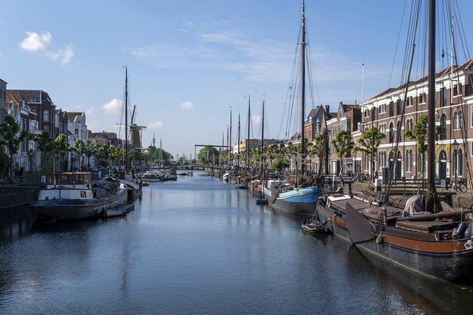 The historic Delfshaven area of Rotterdam, The Netherlands.