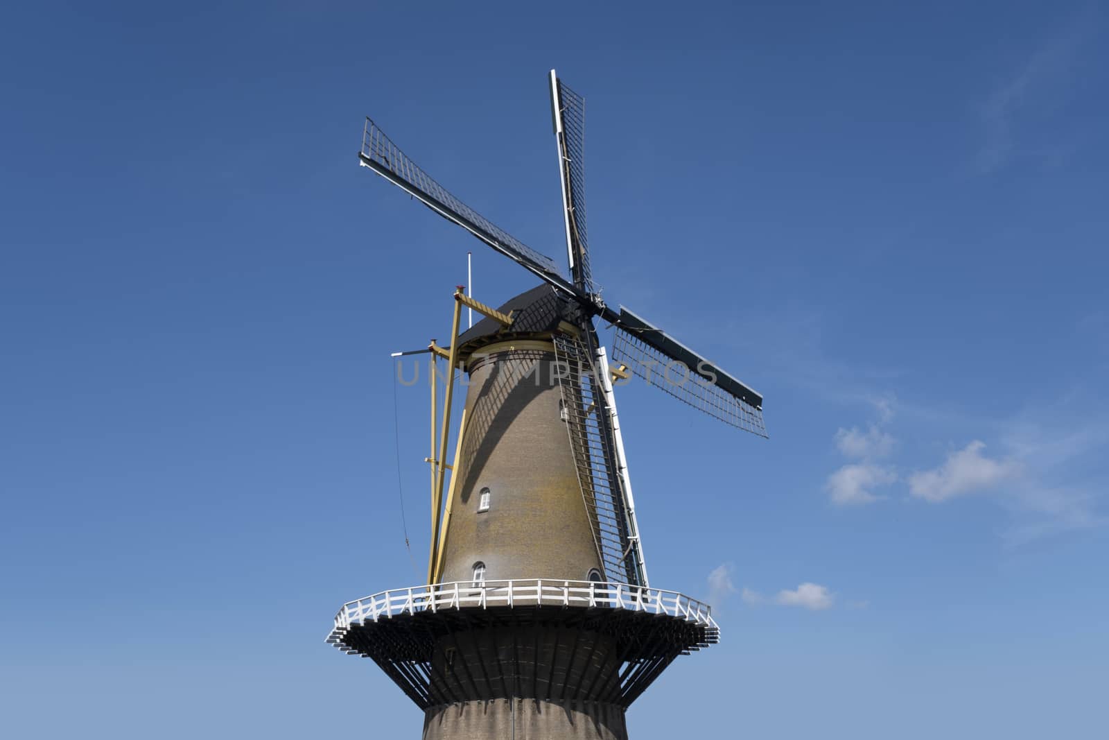 beautiful windmill landscape at kinderdijk in the netherlands. Unesco Site.