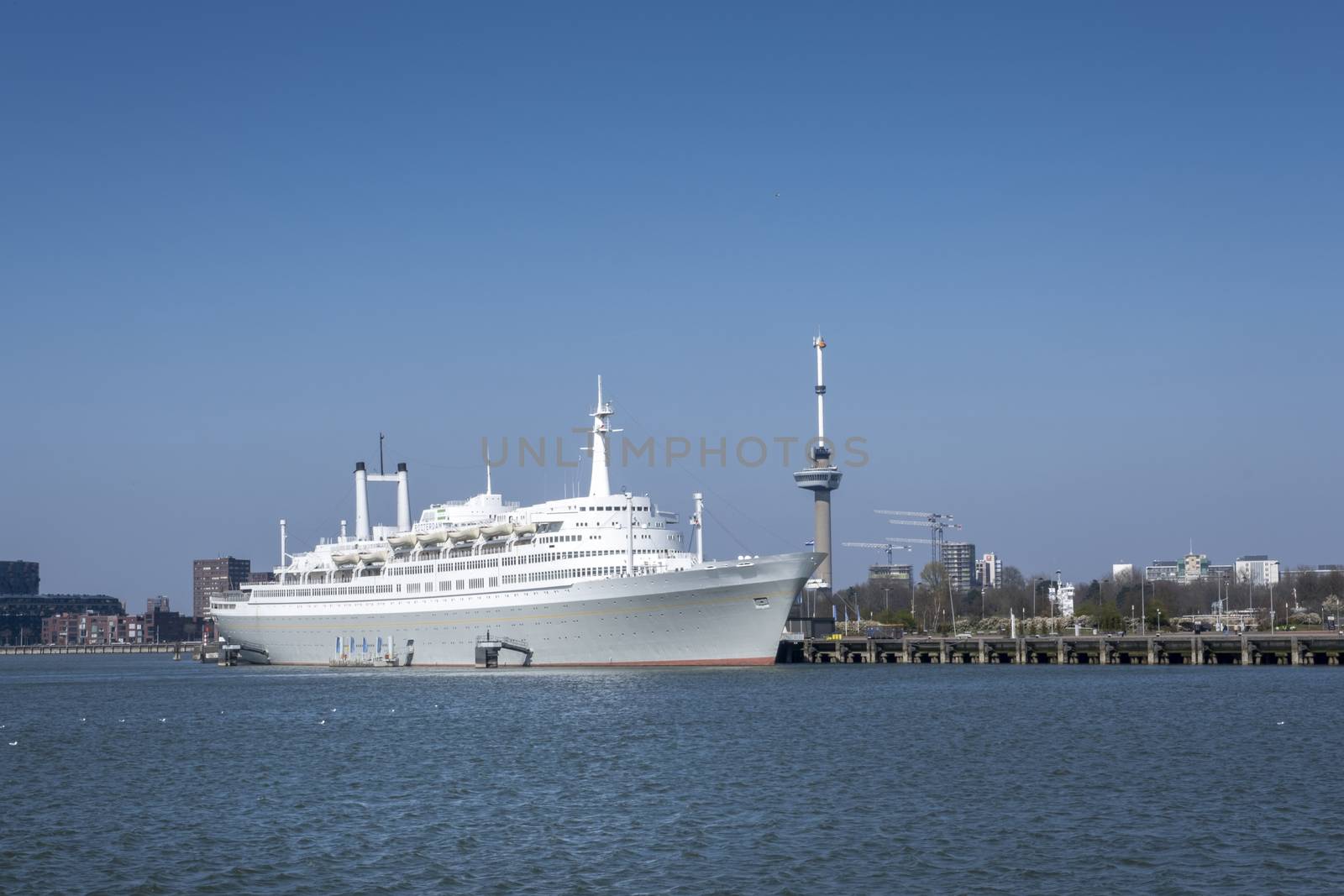 SS Rotterdam Cruiseship in the harbor of Rotterdam by Tjeerdkruse