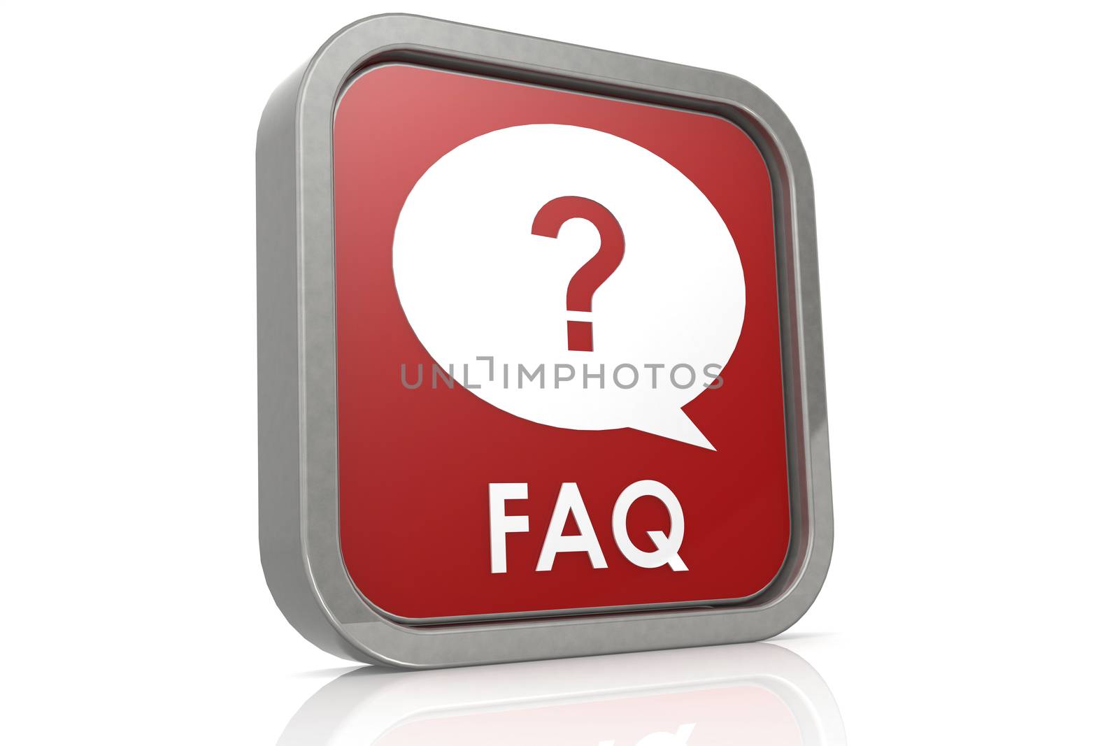 FAQ button isolated on white background by tang90246