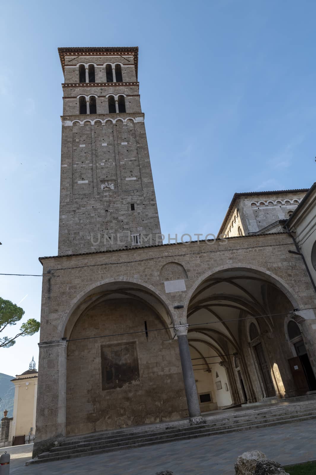rieti,italy october 02 2020:cathedral of the city of Rieti in the center of the city