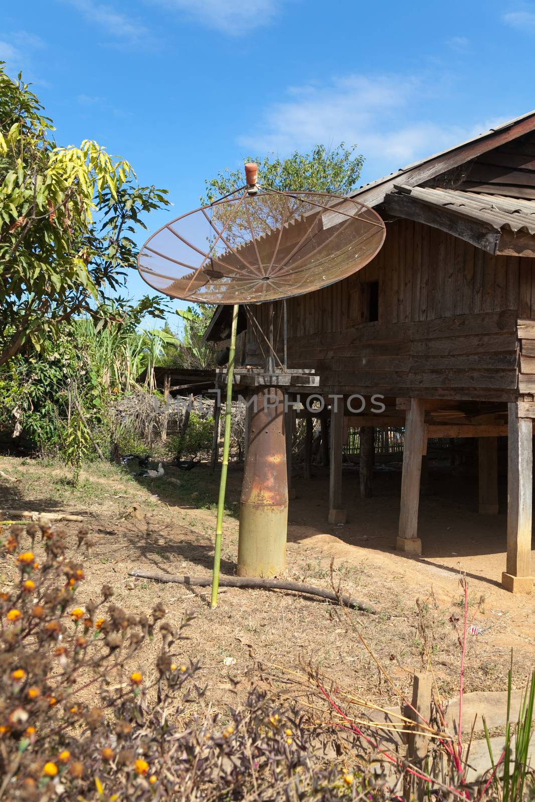 Ban Napia Laos houses in village makes spoons from bombs after from Vietnam war by kgboxford