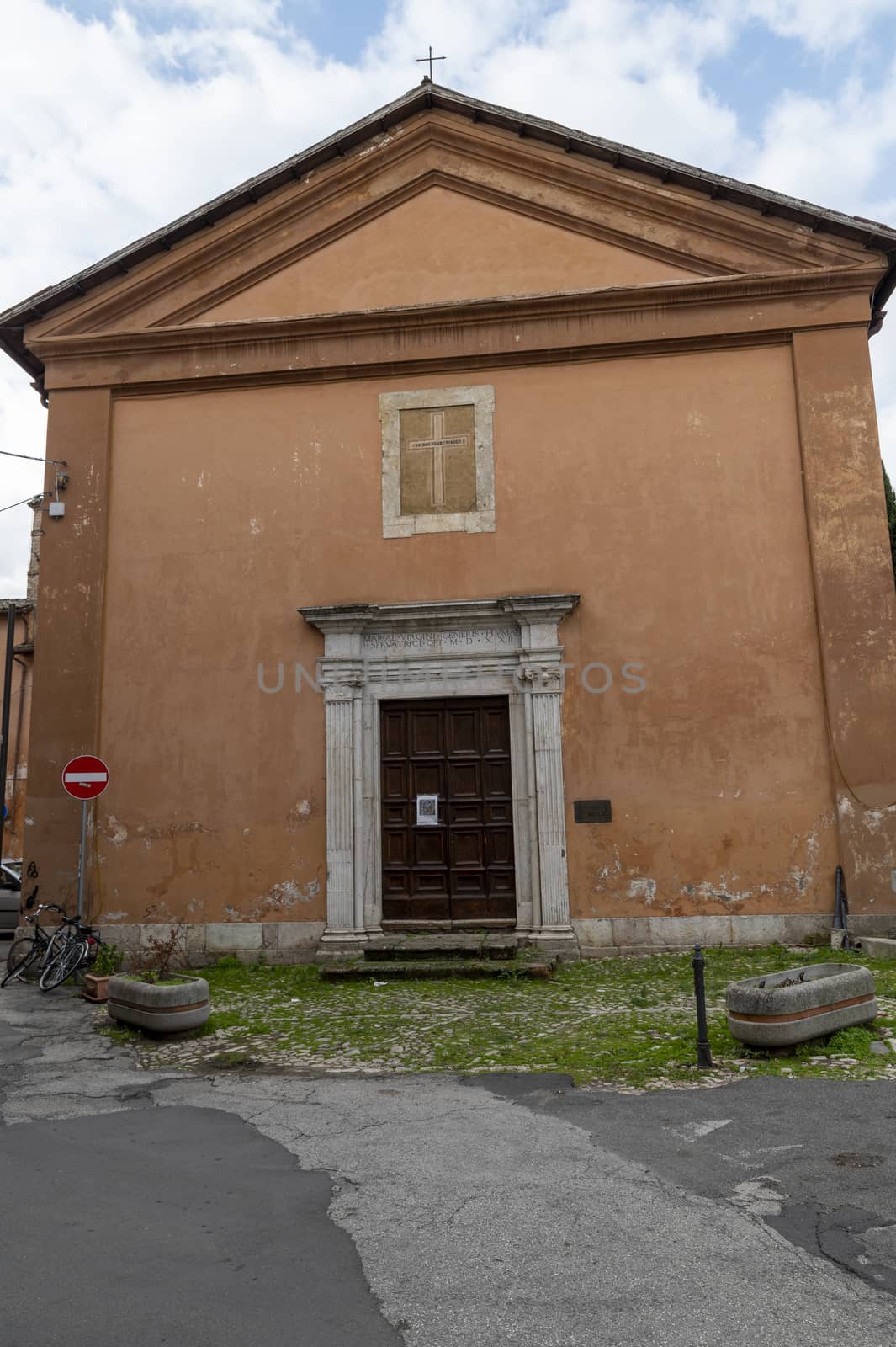 rieti,italy october 02 2020:church of san nicola in the city of rieti