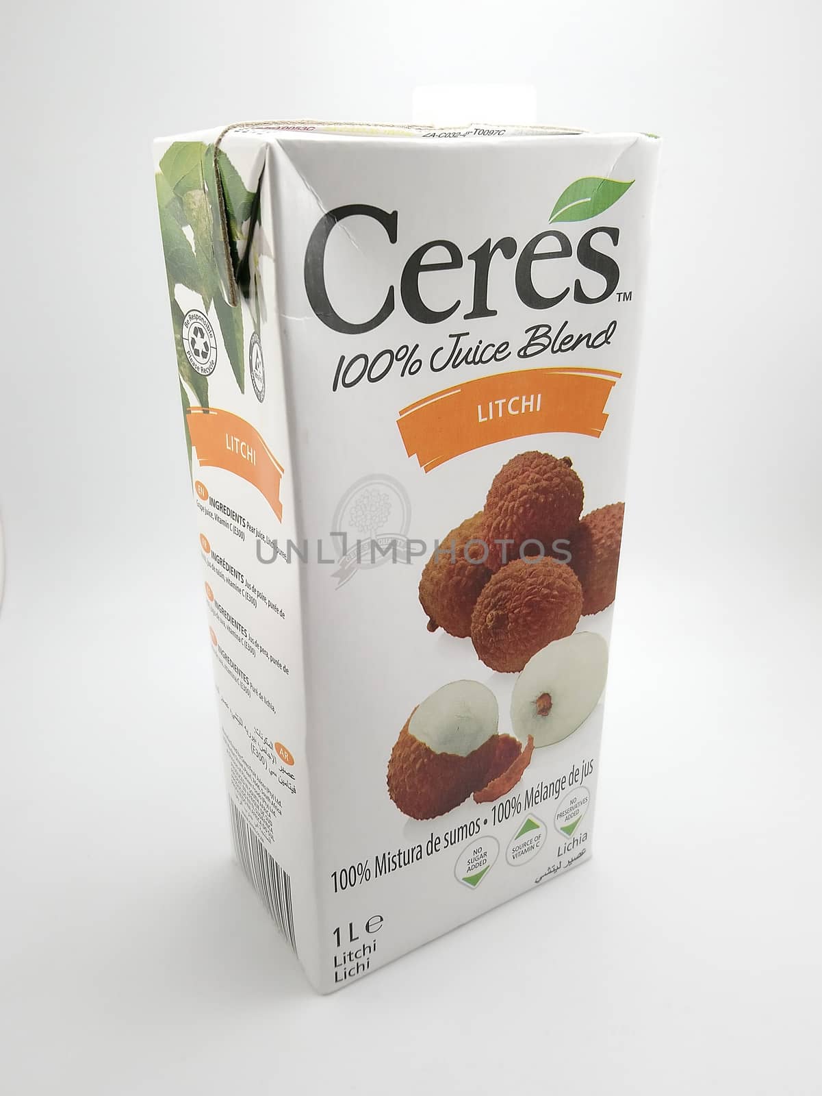 MANILA, PH - SEPT 25 - Ceres lychee juice on September 25, 2020 in Manila, Philippines.
