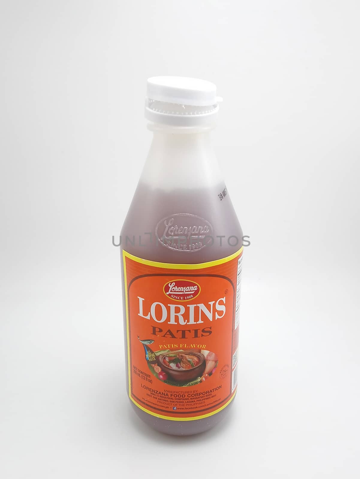 MANILA, PH - SEPT 25 - Lorins patis fish sauce bottle on September 25, 2020 in Manila, Philippines.