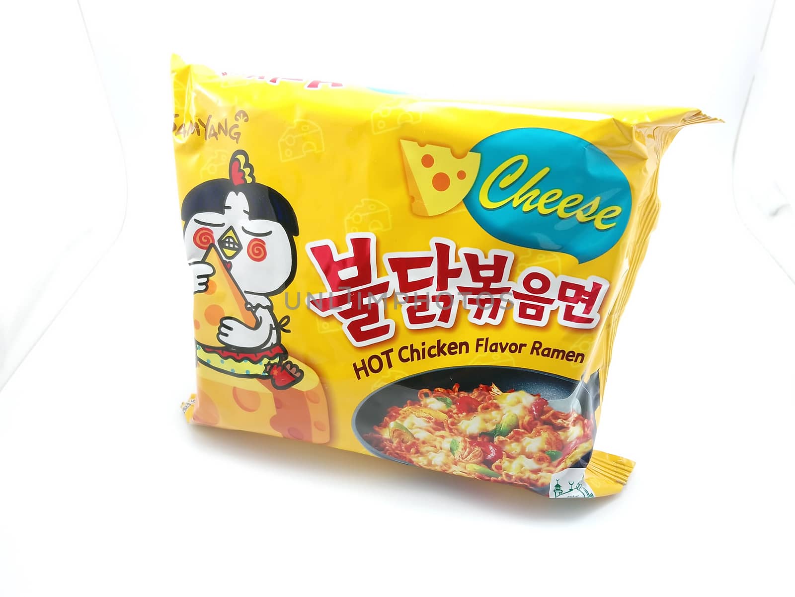 MANILA, PH - SEPT 25 - Samyang hot chicken flavor cheese ramen on September 25, 2020 in Manila, Philippines.