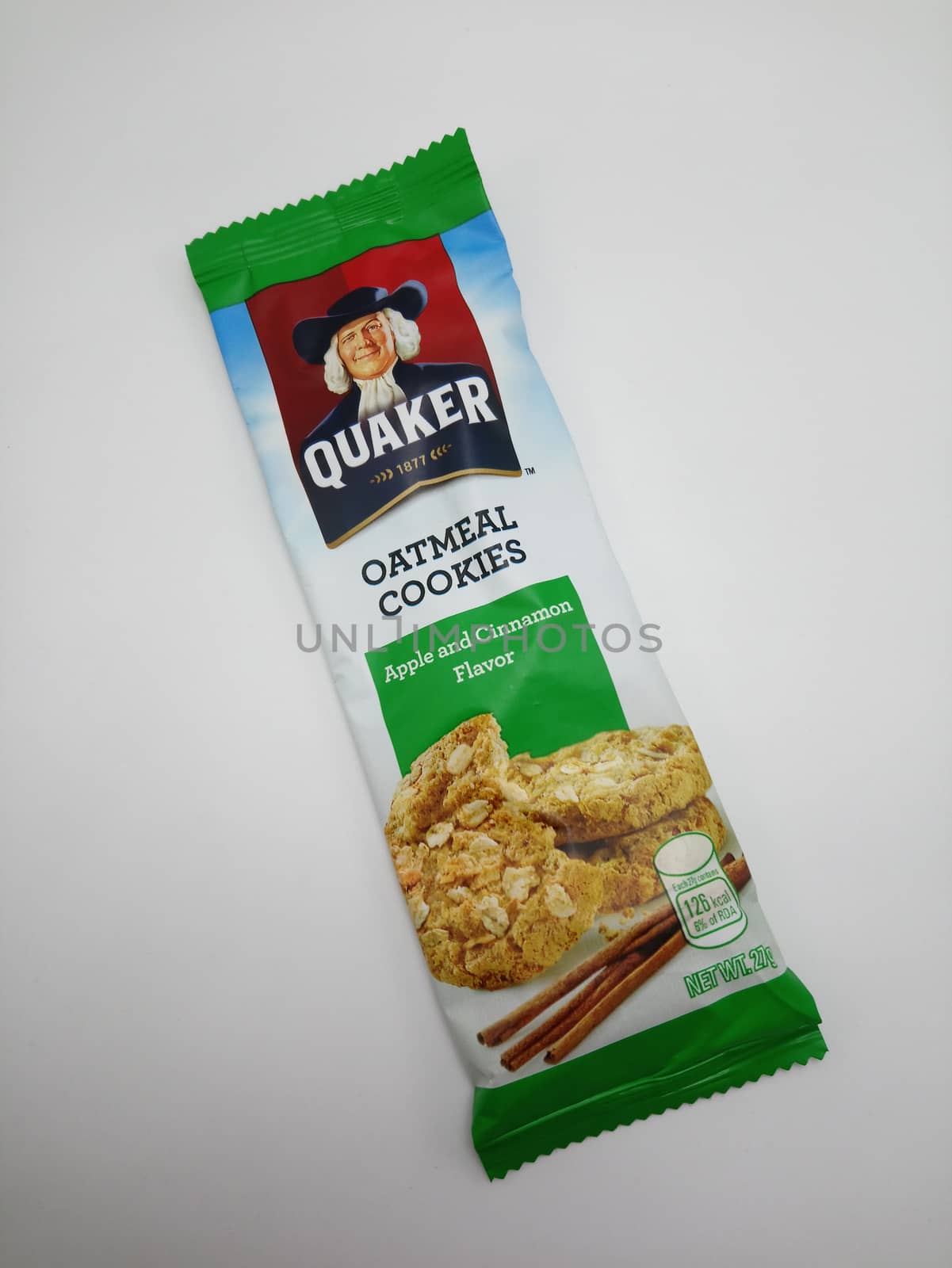MANILA, PH - SEPT 25 - Quaker oatmeal cookies apple and cinnamon flavor on September 25, 2020 in Manila, Philippines.