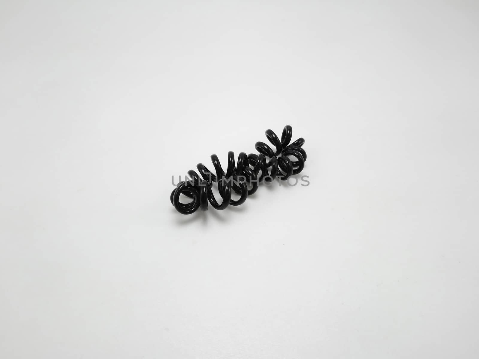 Black plastic spiral head band  by imwaltersy