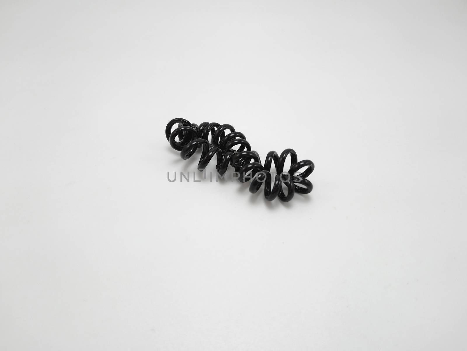 Black plastic spiral head band  by imwaltersy