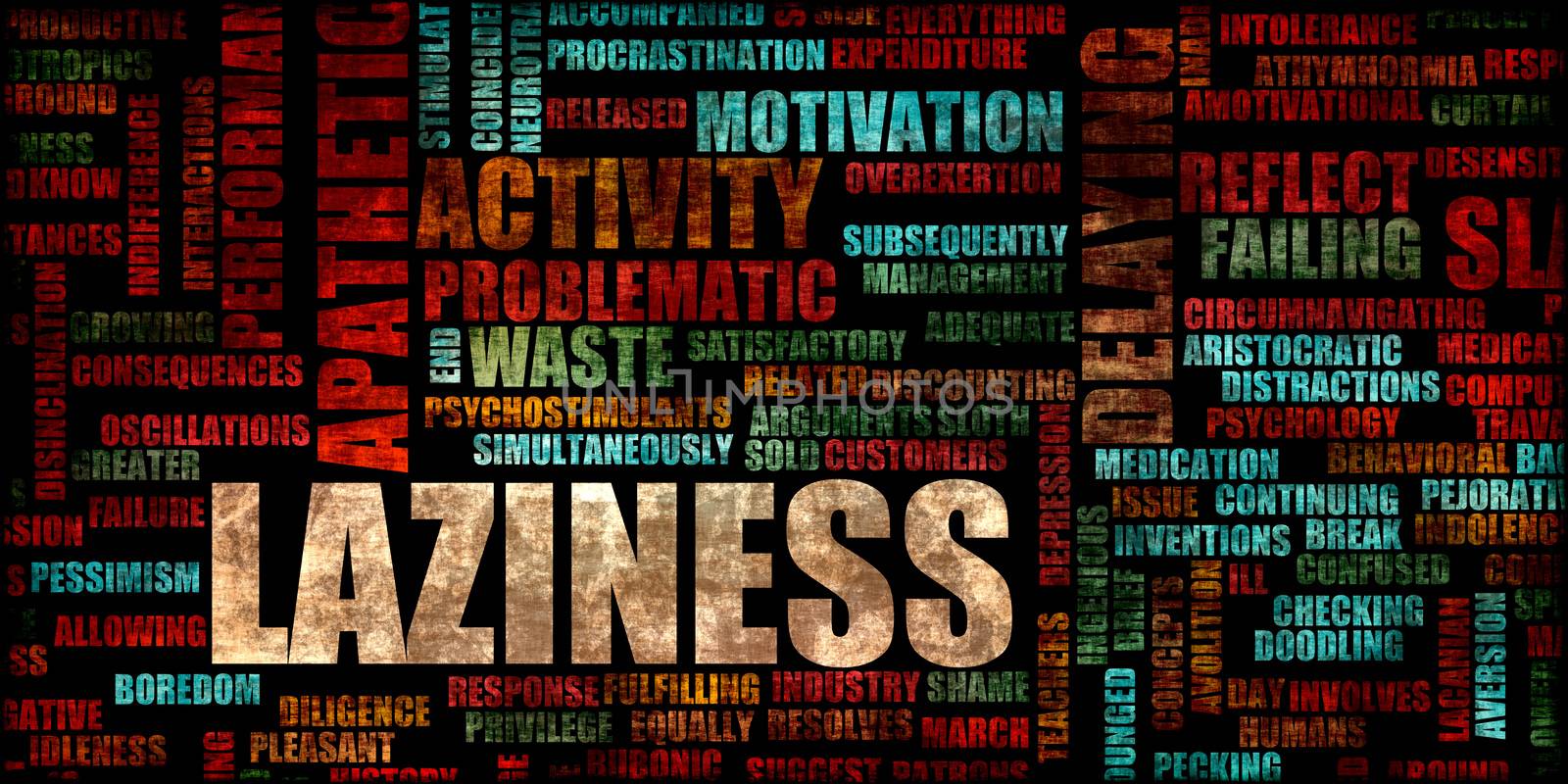 Laziness as a Lifestyle Concept Abstract Background