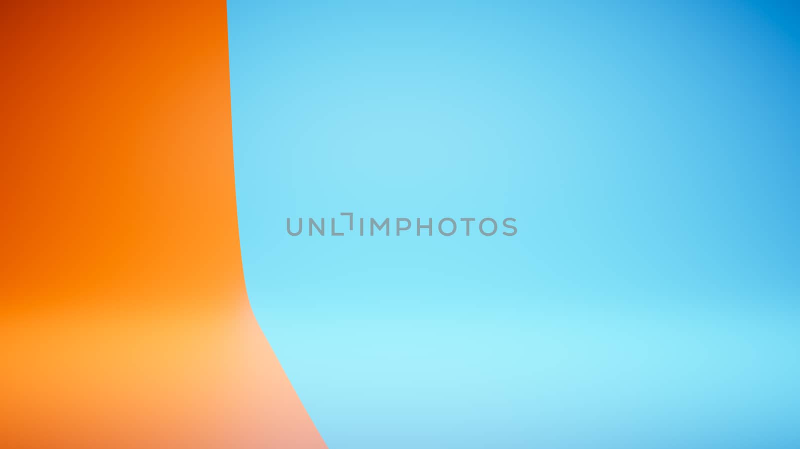 Empty Blank Orange and Blue Studio Background by make