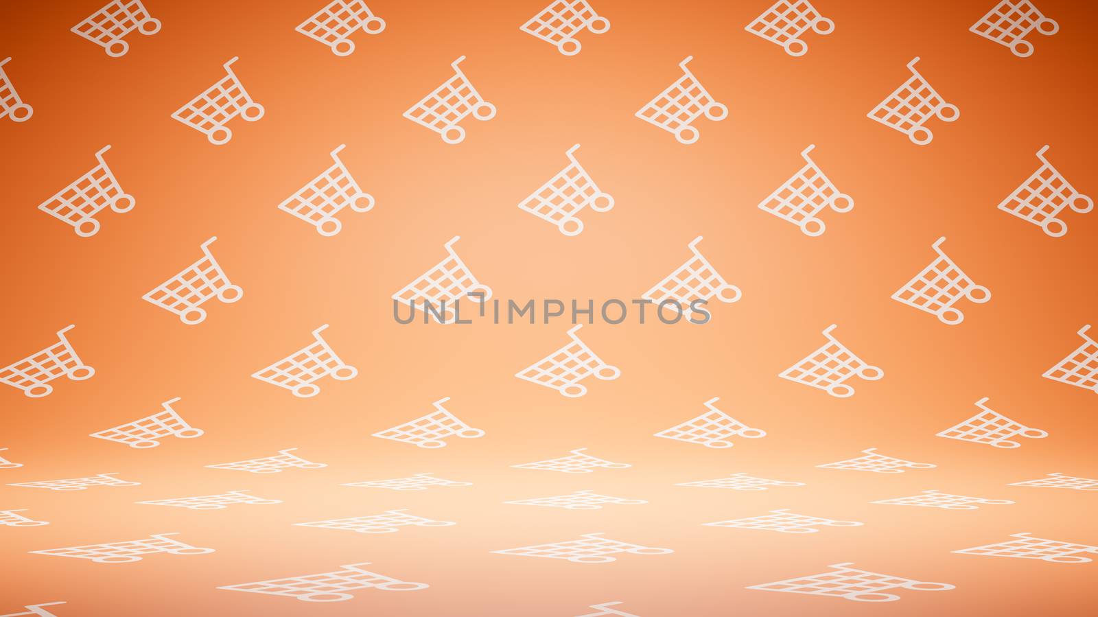 Empty Blank Shopping Cart Shape Pattern Studio Background by make