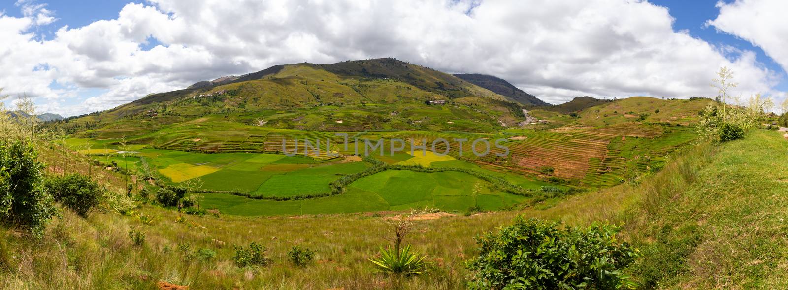 Landscape shot as a panoramic image of the beauty of Madagascar