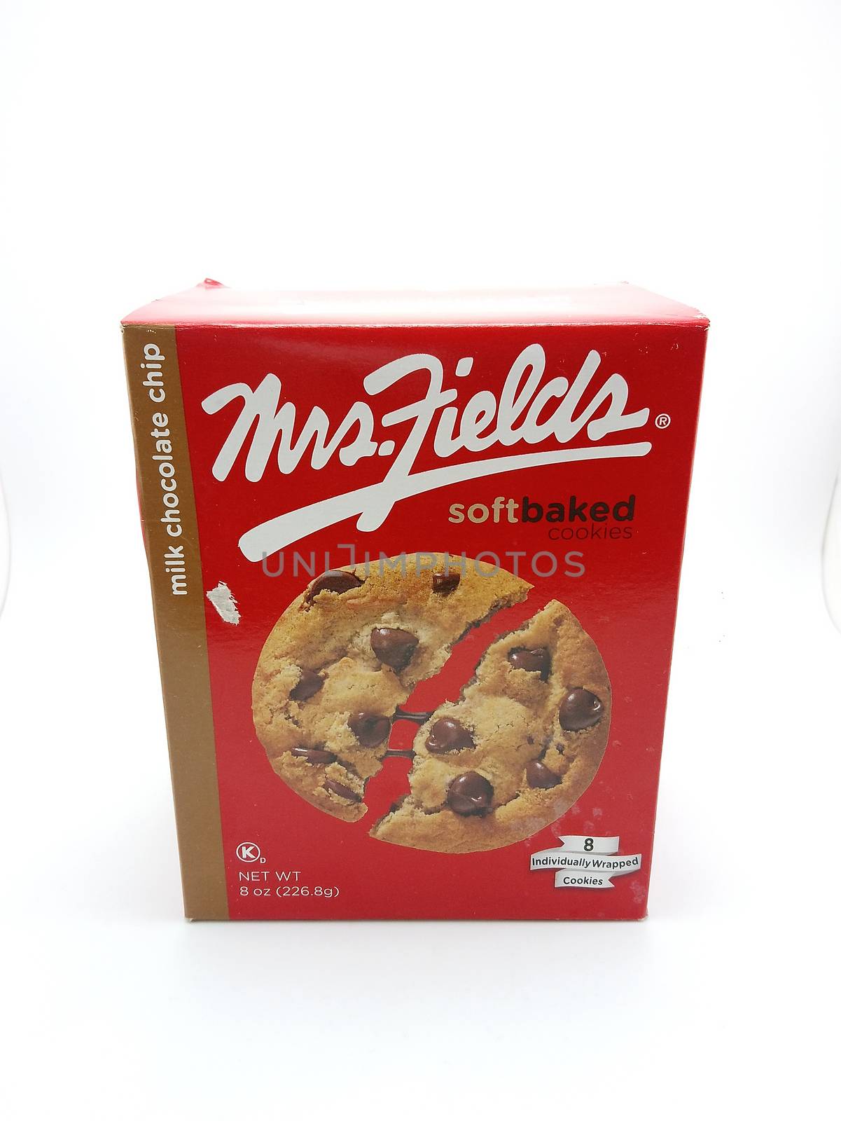 MANILA, PH - SEPT 25 - Mrs Fields soft baked cookies milk chocolate chip box on September 25, 2020 in Manila, Philippines.