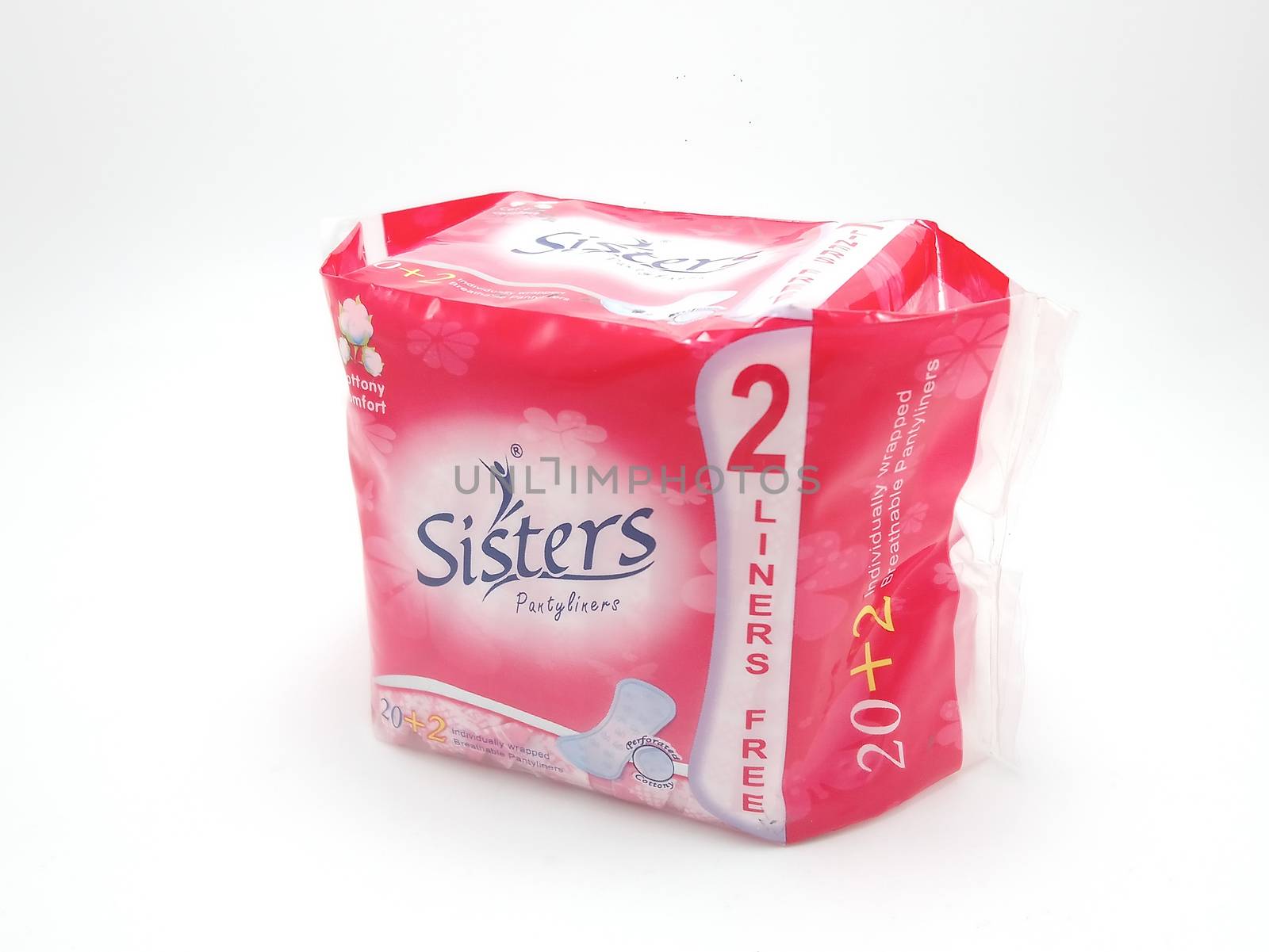 MANILA, PH - SEPT 25 - Sisters pantyliners for women on September 25, 2020 in Manila, Philippines.