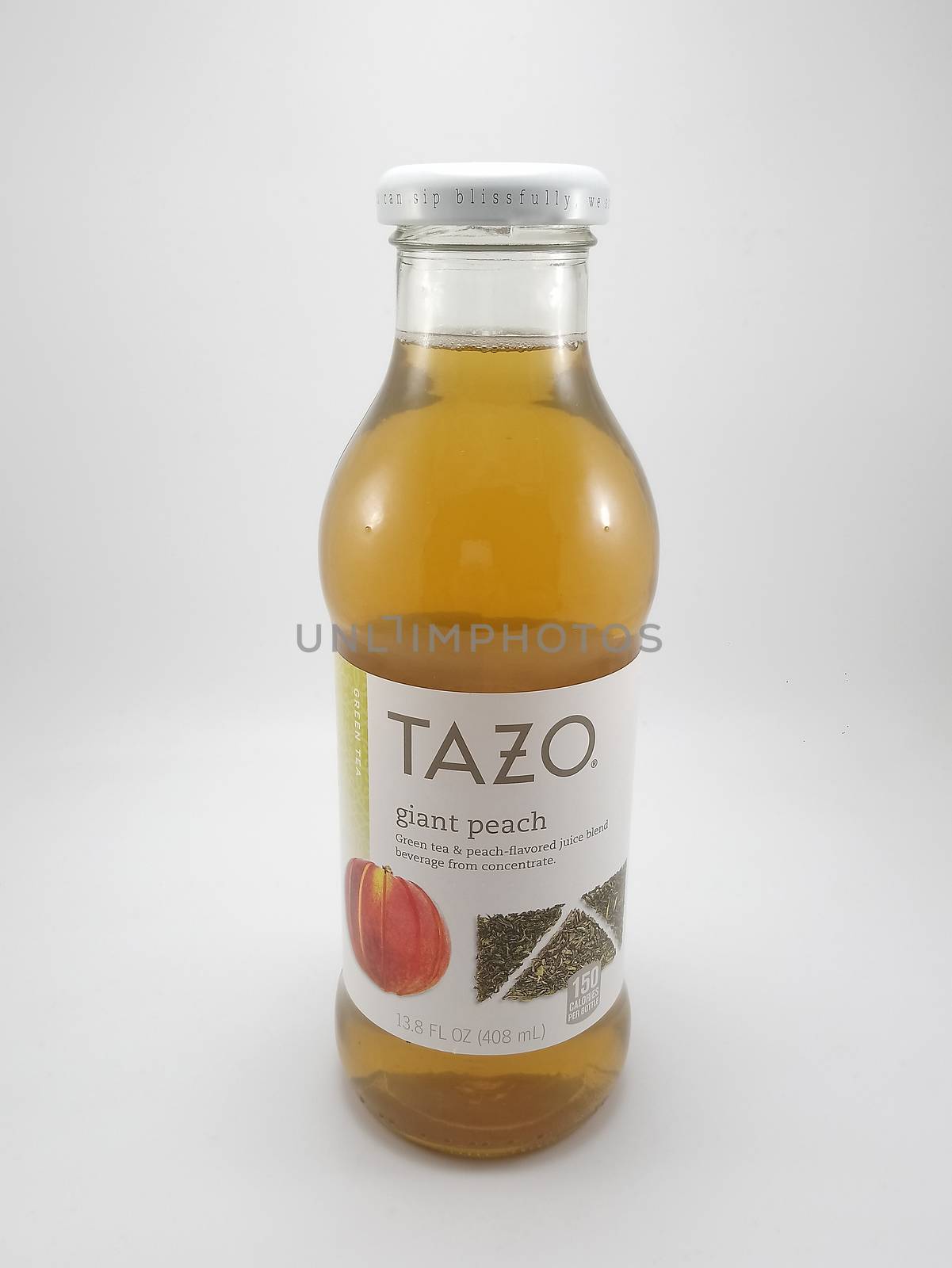 MANILA, PH - SEPT 25 - Tazo giant peach green tea drink on September 25, 2020 in Manila, Philippines.