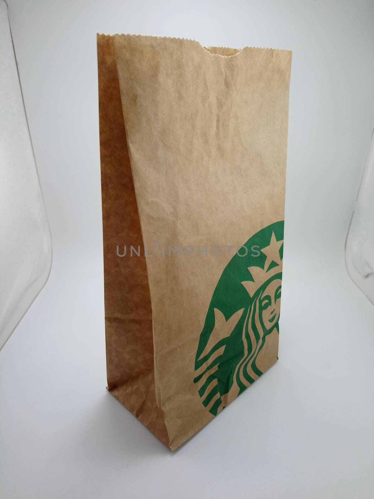 MANILA, PH - SEPT 25 - Starbucks brown bag on September 25, 2020 in Manila, Philippines.
