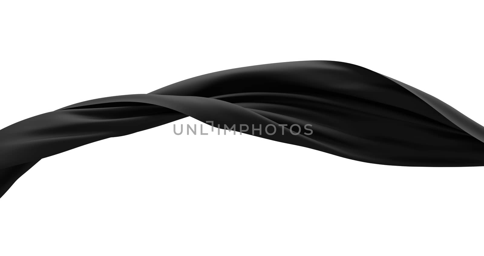 Black cloth isolated on white background 3d render by Myimagine